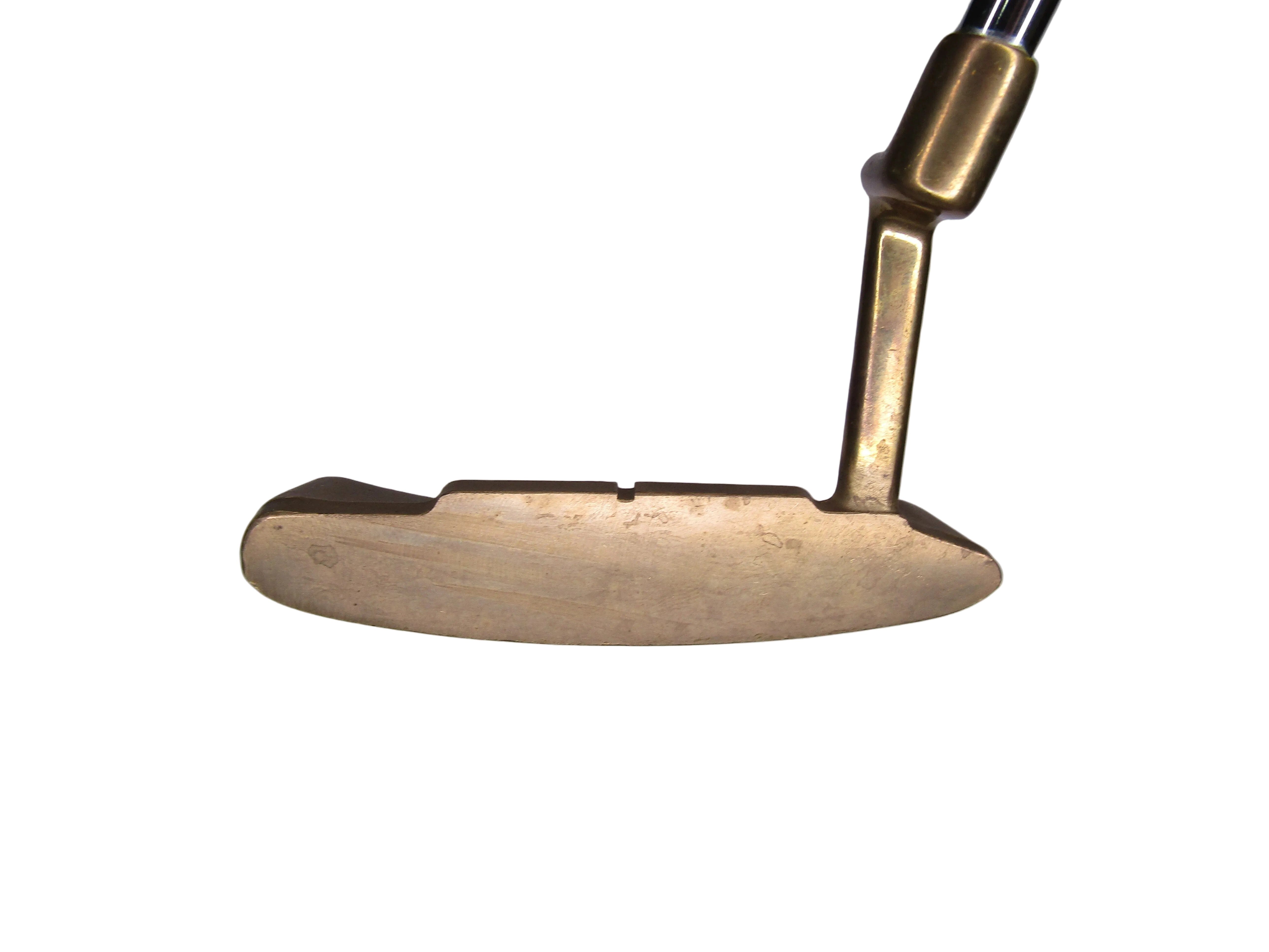 JMX Gold Brass 35.5" Blade putter Steel Men's Right Pre-Owned Putters Golf Stuff 