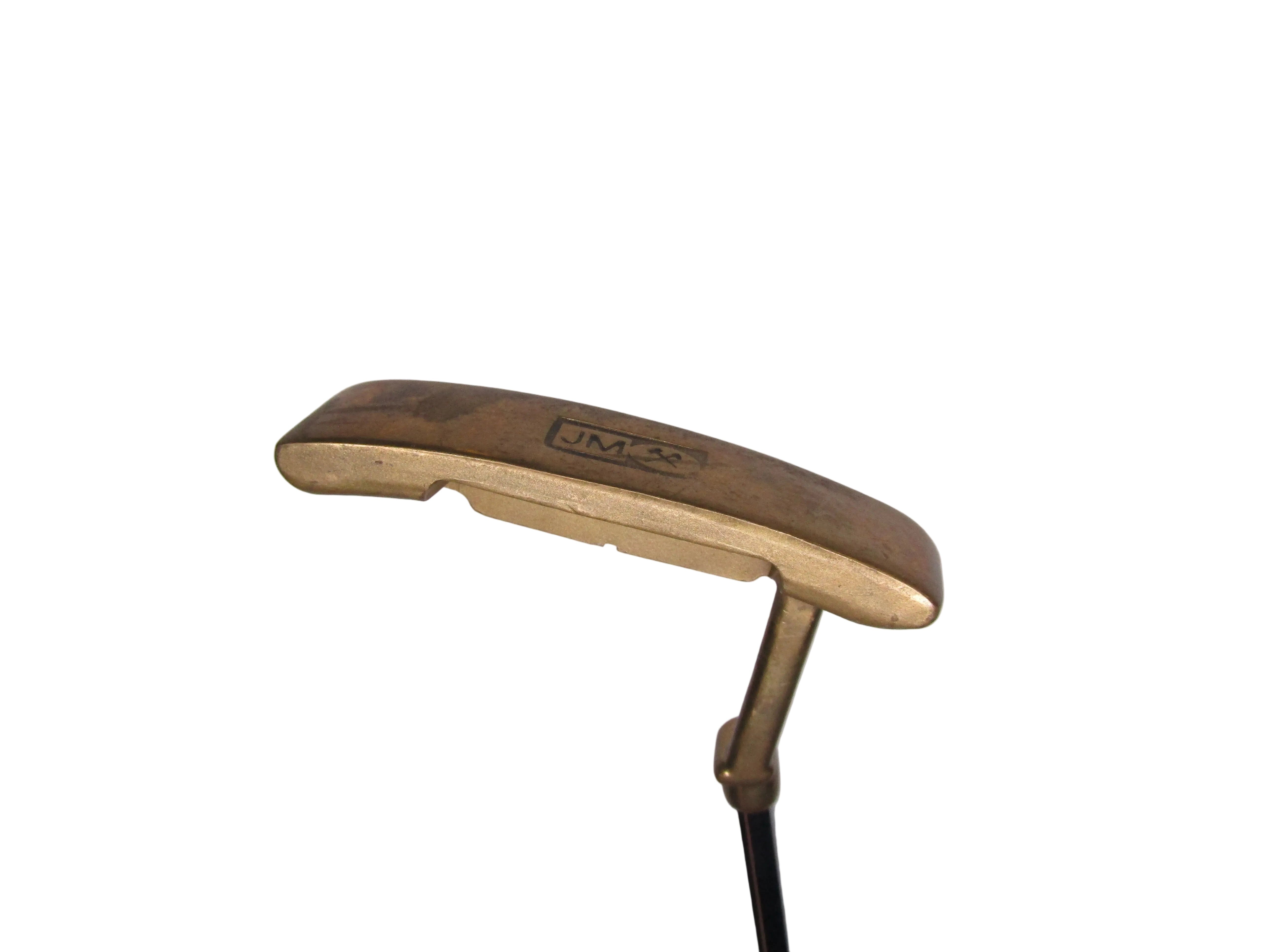 JMX Gold Brass 35.5" Blade putter Steel Men's Right Pre-Owned Putters Golf Stuff 