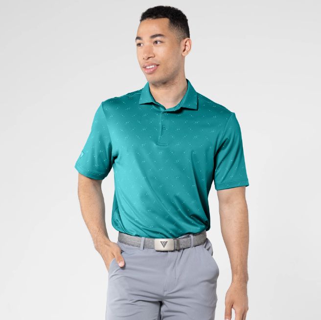 LevelWear Ignite Golf Shirt BR55L Fan Fare/White Men's Polos LevelWear Small Camo Green 