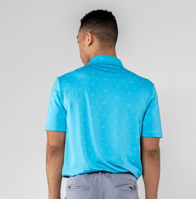 LevelWear Ignite Golf Shirt BR55L Norse Blue/White Men's Polos LevelWear 