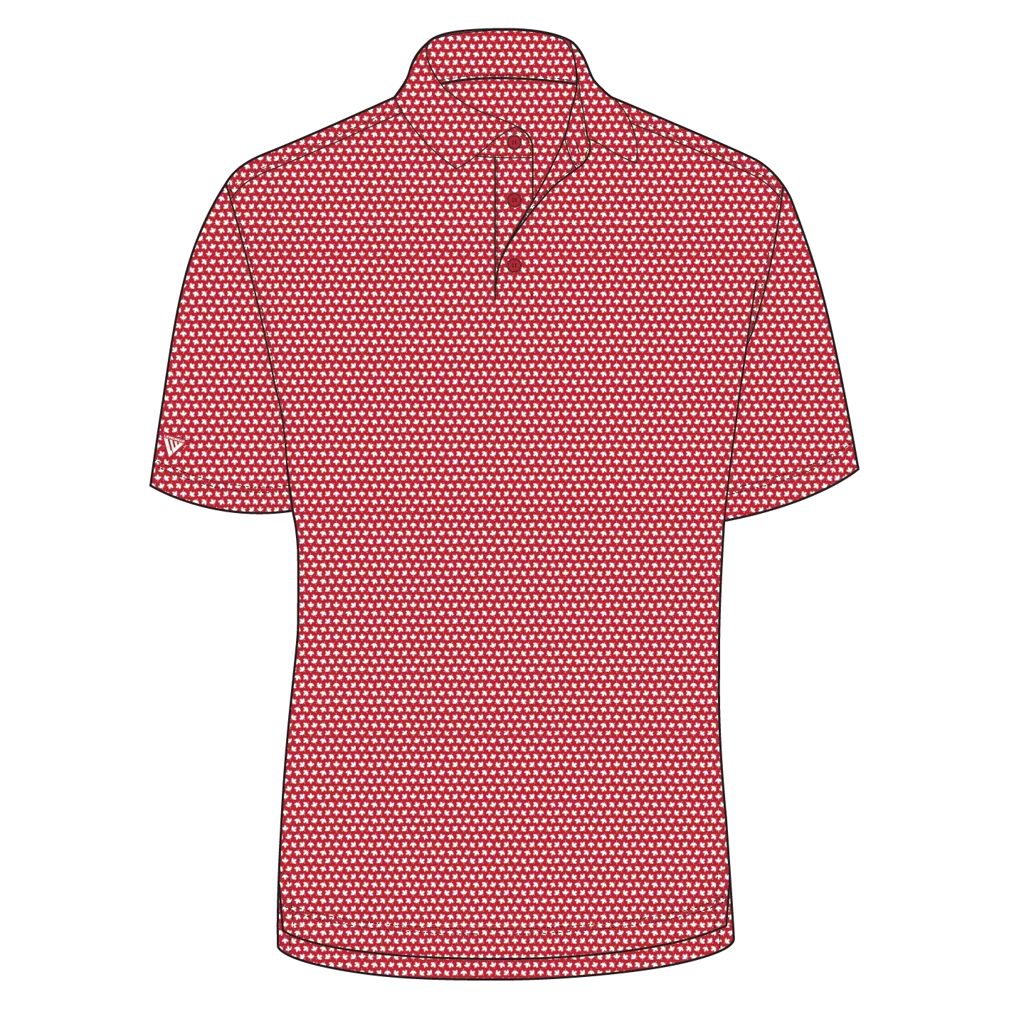 LevelWear Mape Canada Day Golf Shirt YE72L Flame Red Men's Polos LevelWear Small Red 