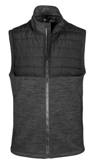 LevelWear Milo Golf Vest FC54L Heather Charcoal/Black Men's Pullover LevelWear Small Gray 
