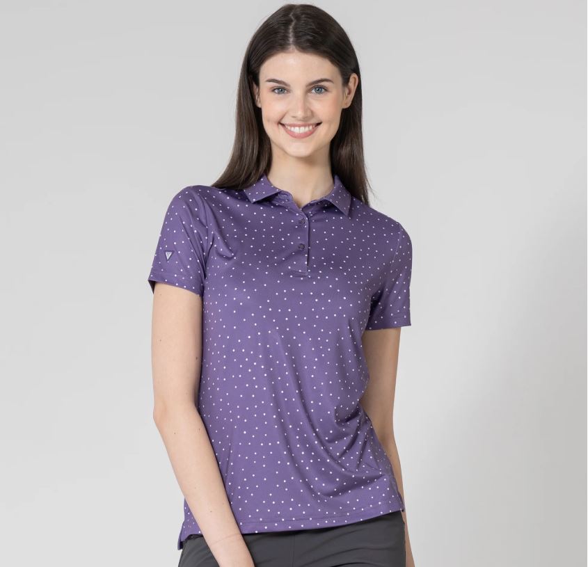 LevelWear Promise Golf Shirt BL25L Purple Reign/White Women's Polos LevelWear XS Purple 