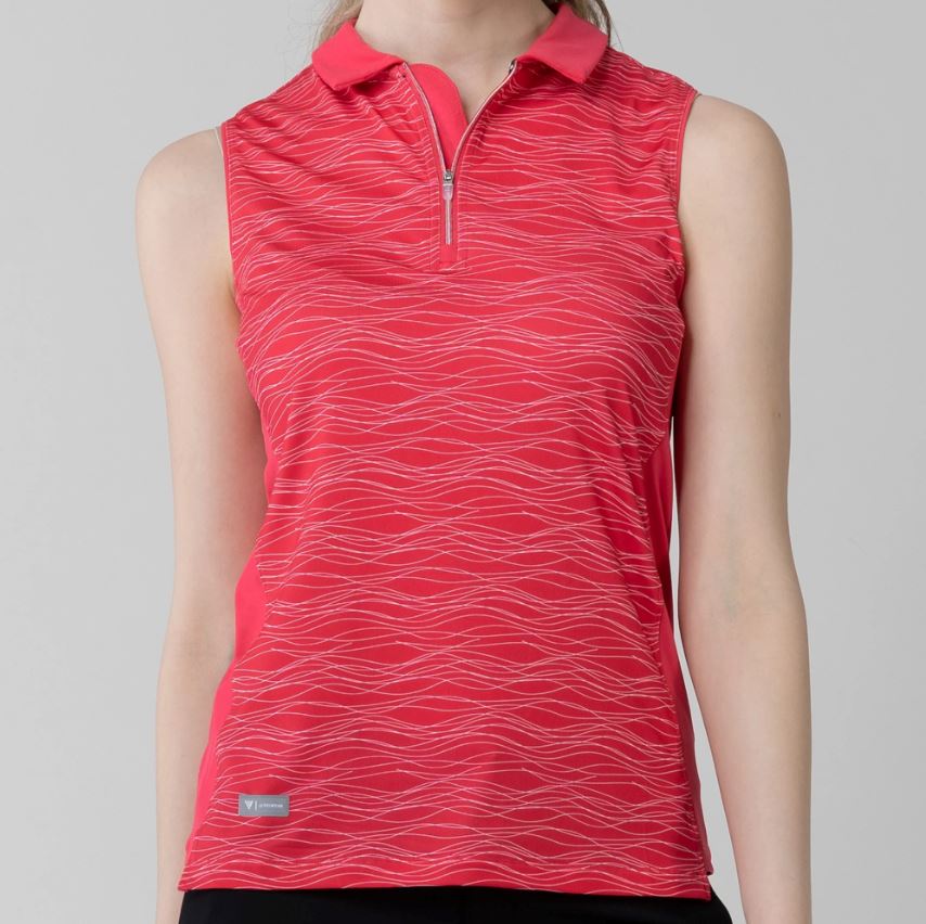 LevelWear Shore Sleeveless Golf Shirt BL21L Raspberry Women's Sleeveless Polos LevelWear 