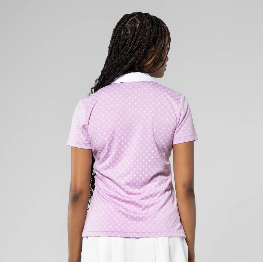 LevelWear Stardust Golf Shirt PM09L Lupine/White Women's Polos LevelWear 