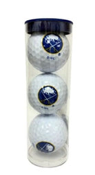 NHL Golf Balls Package of 3 pcs in Plastic Tube with Black Lid Golf Balls NHL Buffalo Sabres 
