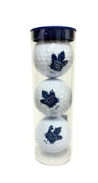 NHL Golf Balls Package of 3 pcs in Plastic Tube with Black Lid Golf Balls NHL Toronto Maple Leafs 