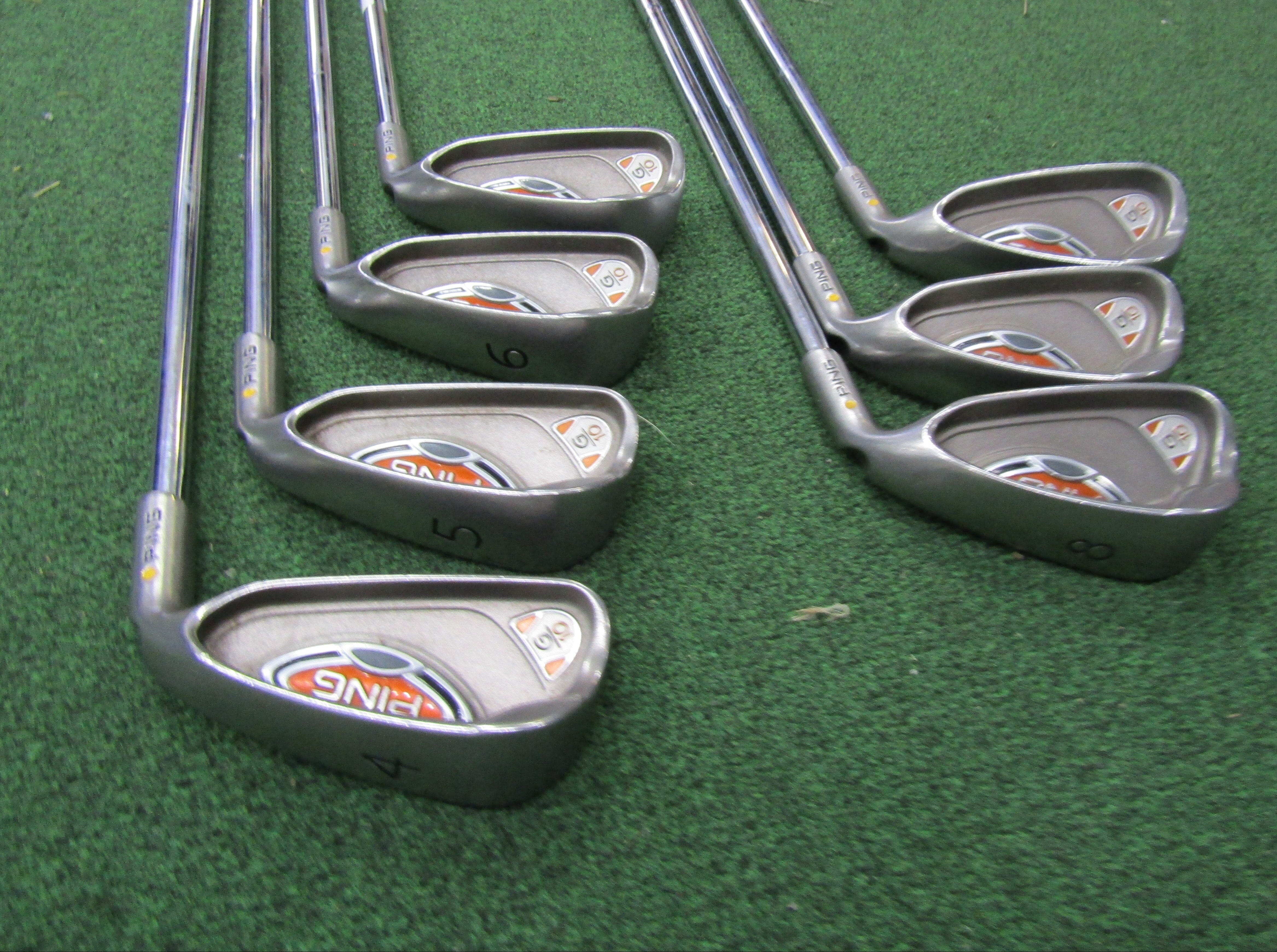 Ping G10 #4-PW 7 pc. Yellow Dot Iron Set Regular Flex Steel Men's Right Pre-Owned Iron Sets Ping 