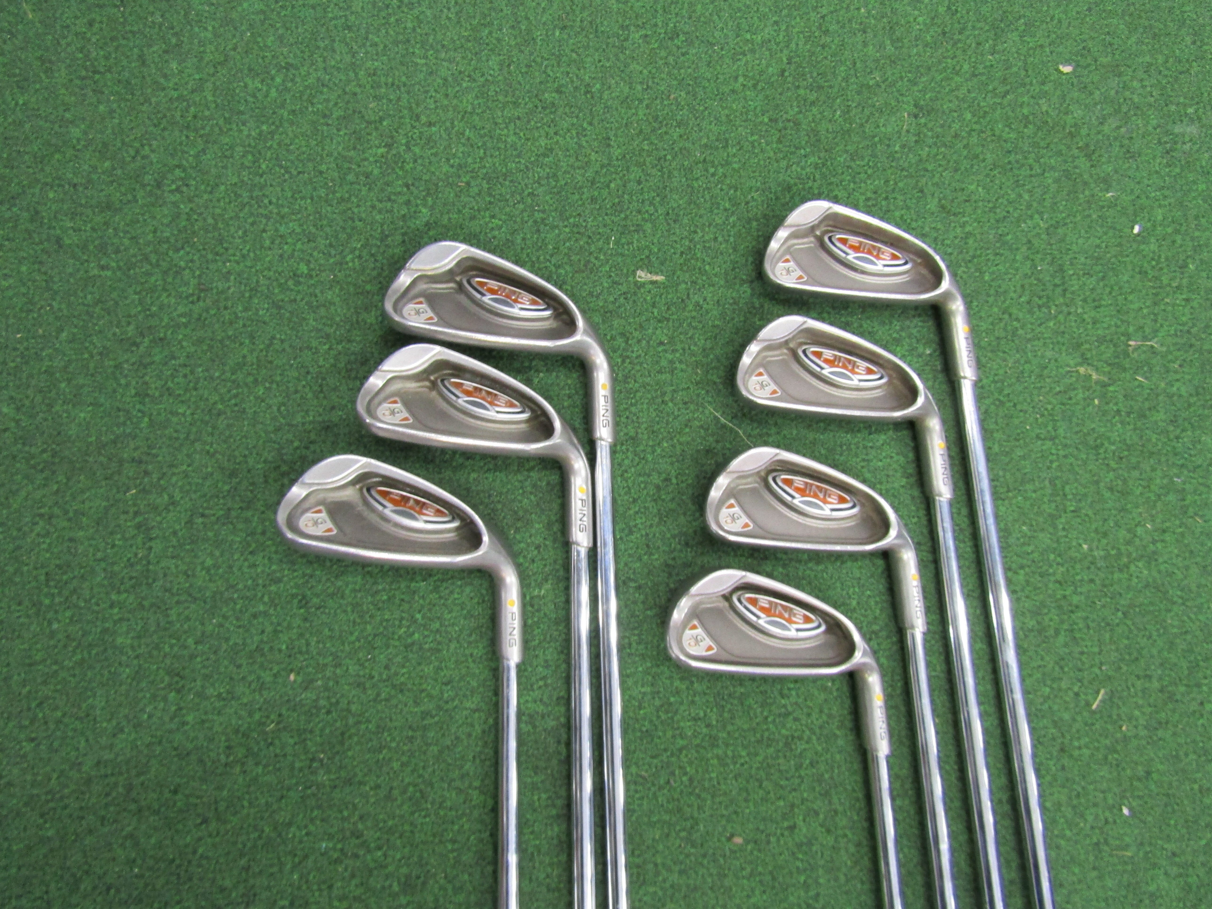 Ping G10 #4-PW 7 pc. Yellow Dot Iron Set Regular Flex Steel Men's Right Pre-Owned Iron Sets Ping 