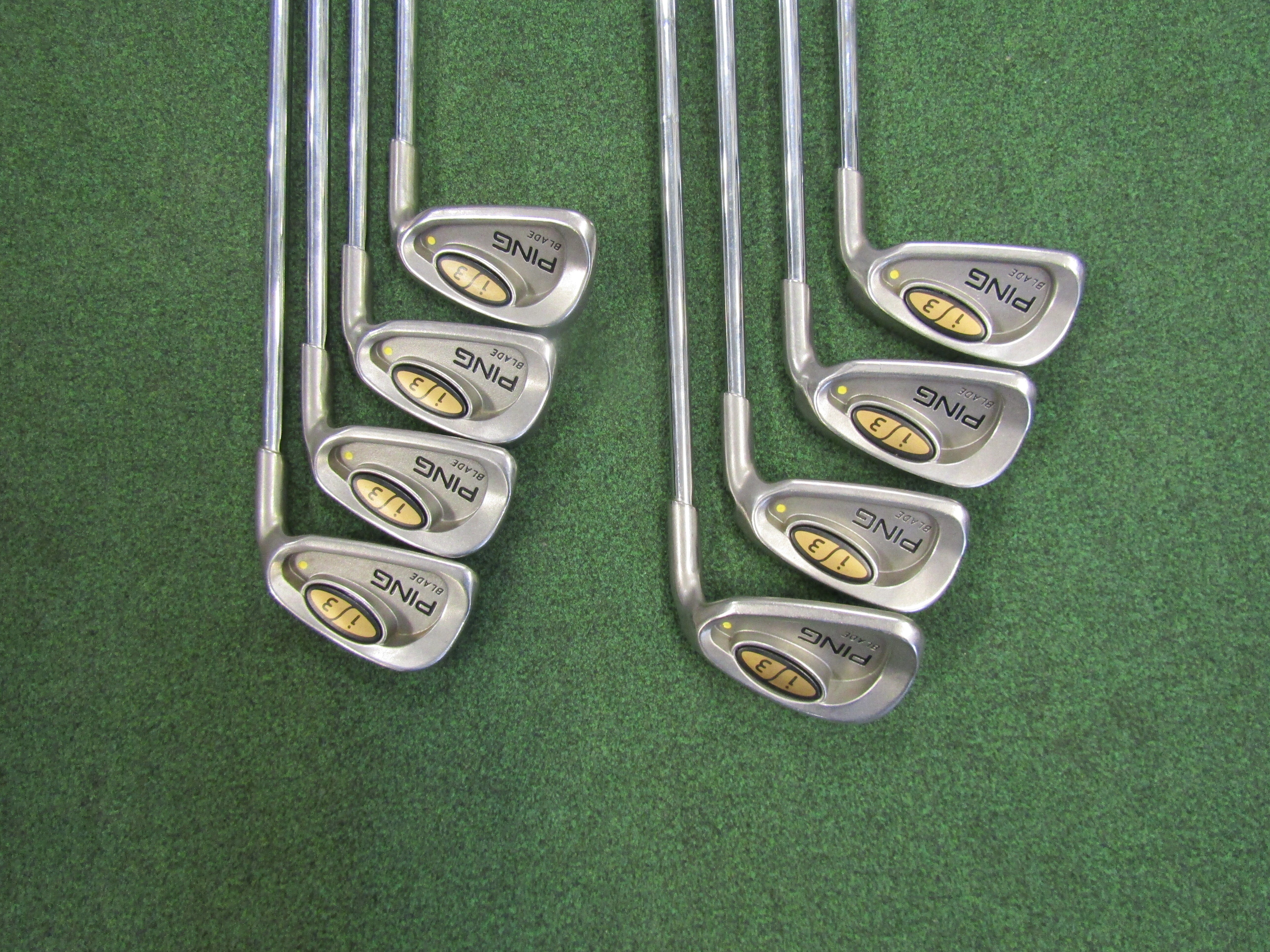 Ping i3 Blade #3-PW Yellow Dot 8 pc. Iron Set Stiff Flex Steel Men's Right Pre-Owned Iron Sets Ping 