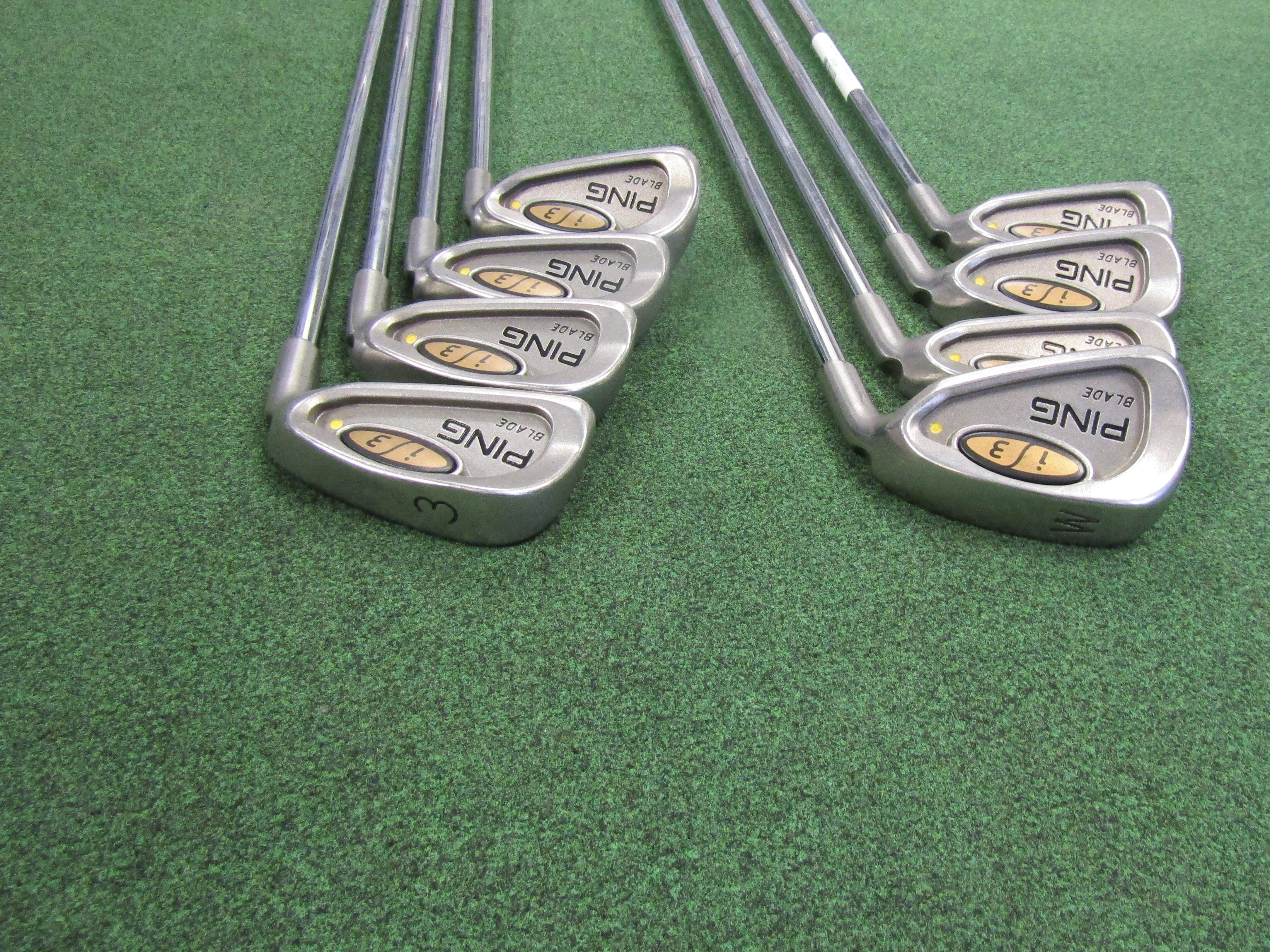 Ping i3 Blade #3-PW Yellow Dot 8 pc. Iron Set Stiff Flex Steel Men's Right Pre-Owned Iron Sets Ping 