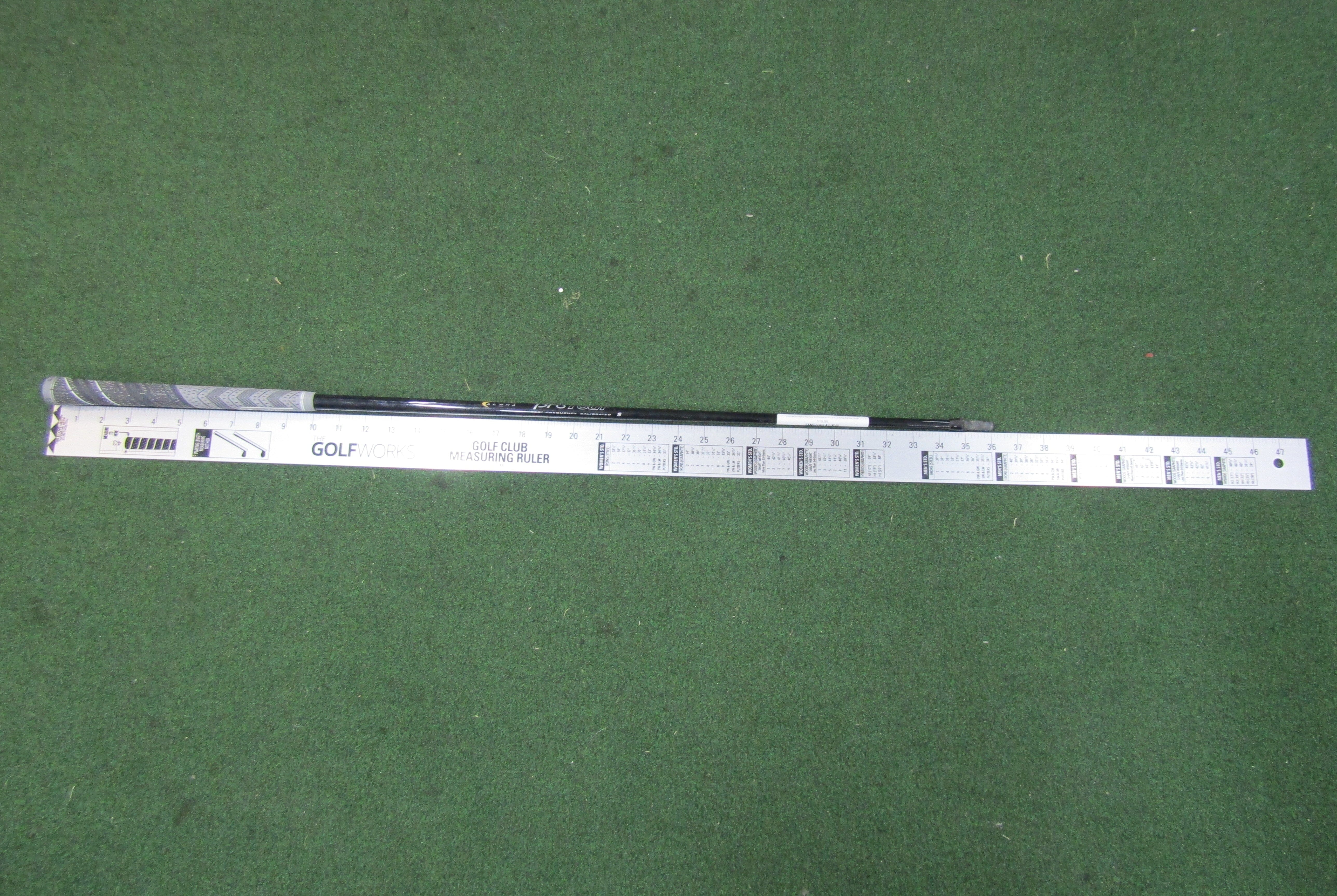 Pre-Owned Alpha Pro Tour Stiff Graphite +1 3/16 .370 Tip PW Iron Shaft Pre-Owned Shafts Alpha 