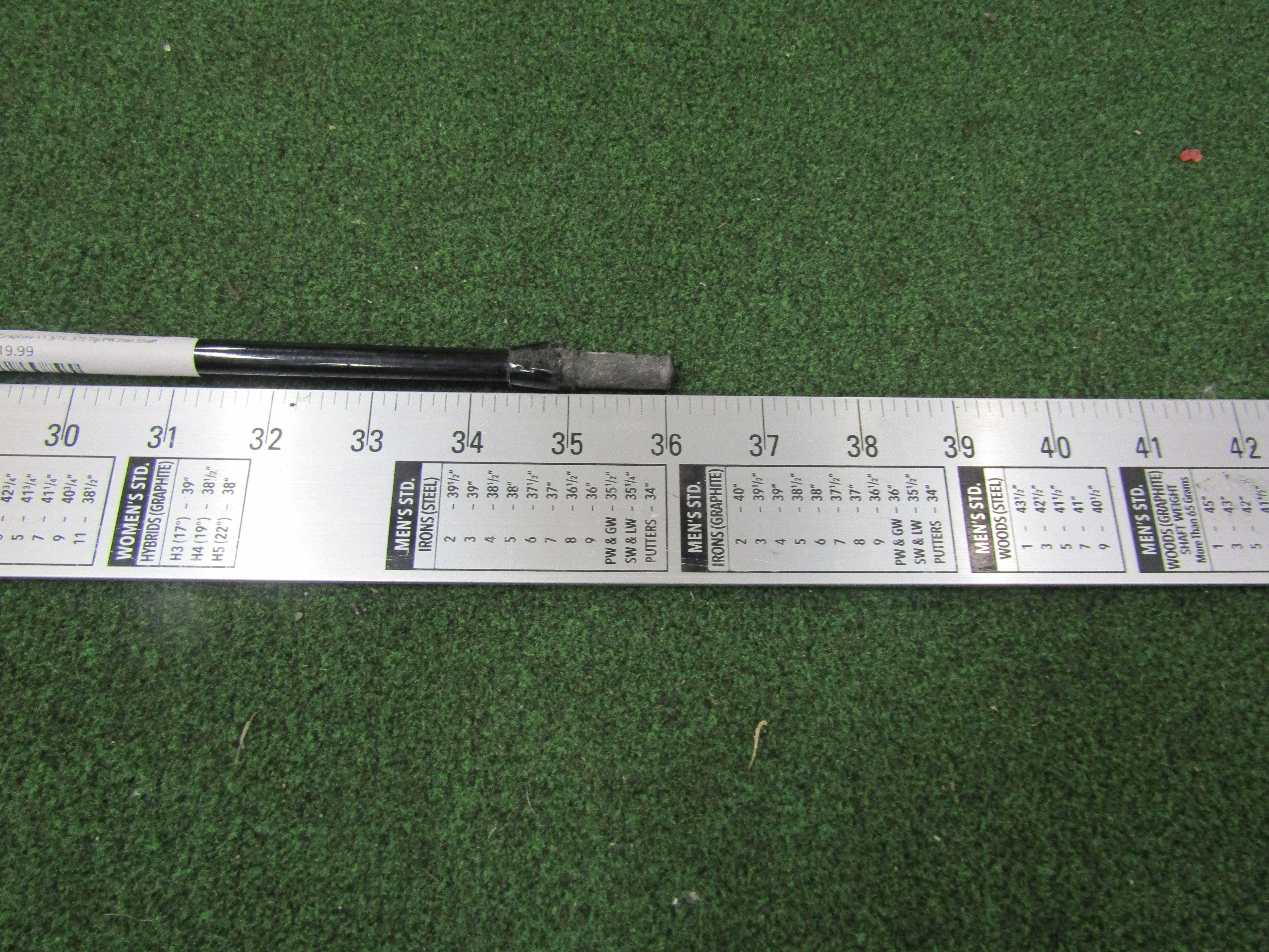 Pre-Owned Alpha Pro Tour Stiff Graphite +1 3/16 .370 Tip PW Iron Shaft Pre-Owned Shafts Alpha 