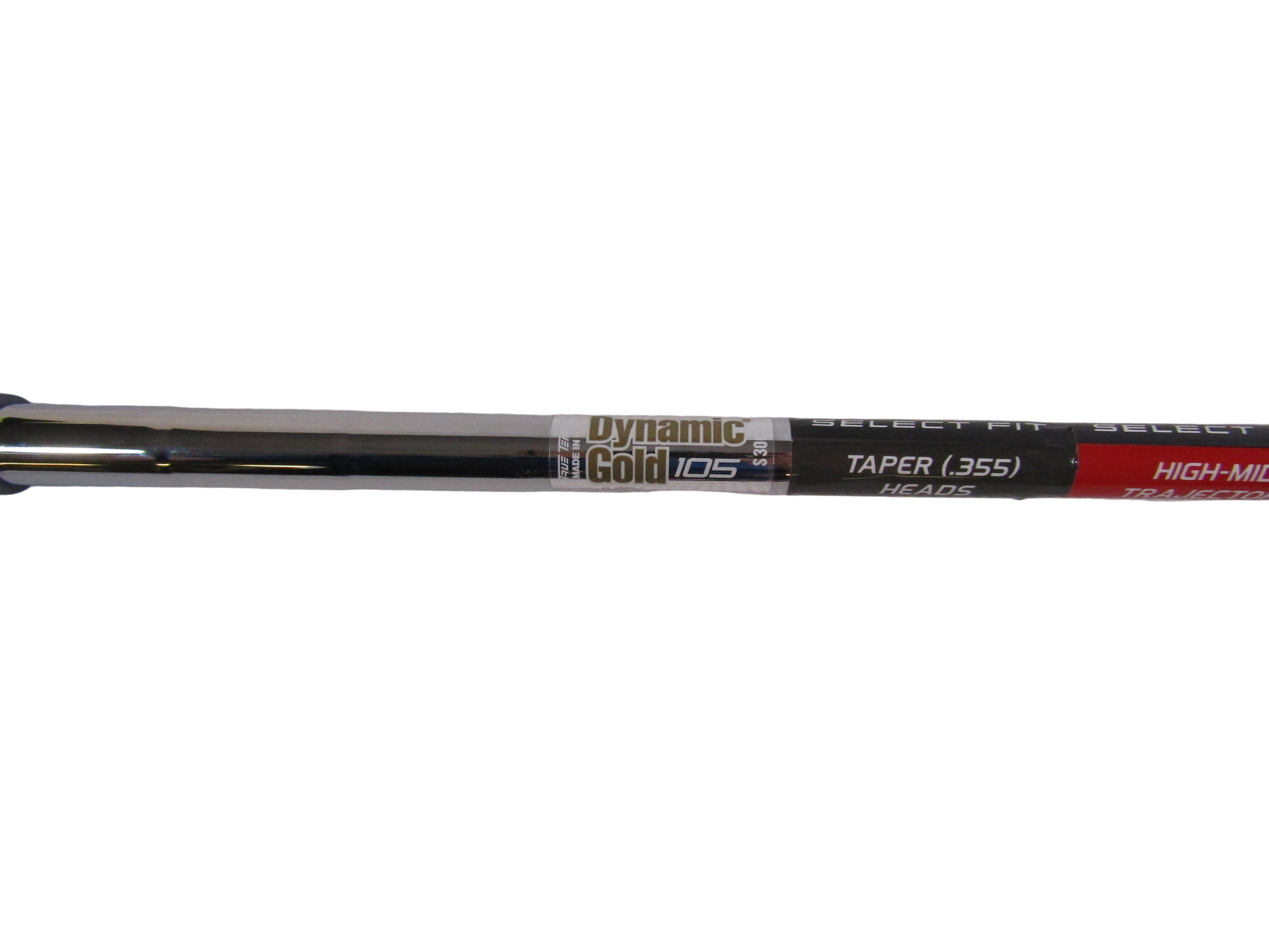 Pre-Owned TM Demo Dynamic Gold 105 S300 +1 Taper Tip .355 #7 Iron Shaft Pre-Owned Shafts True Temper 