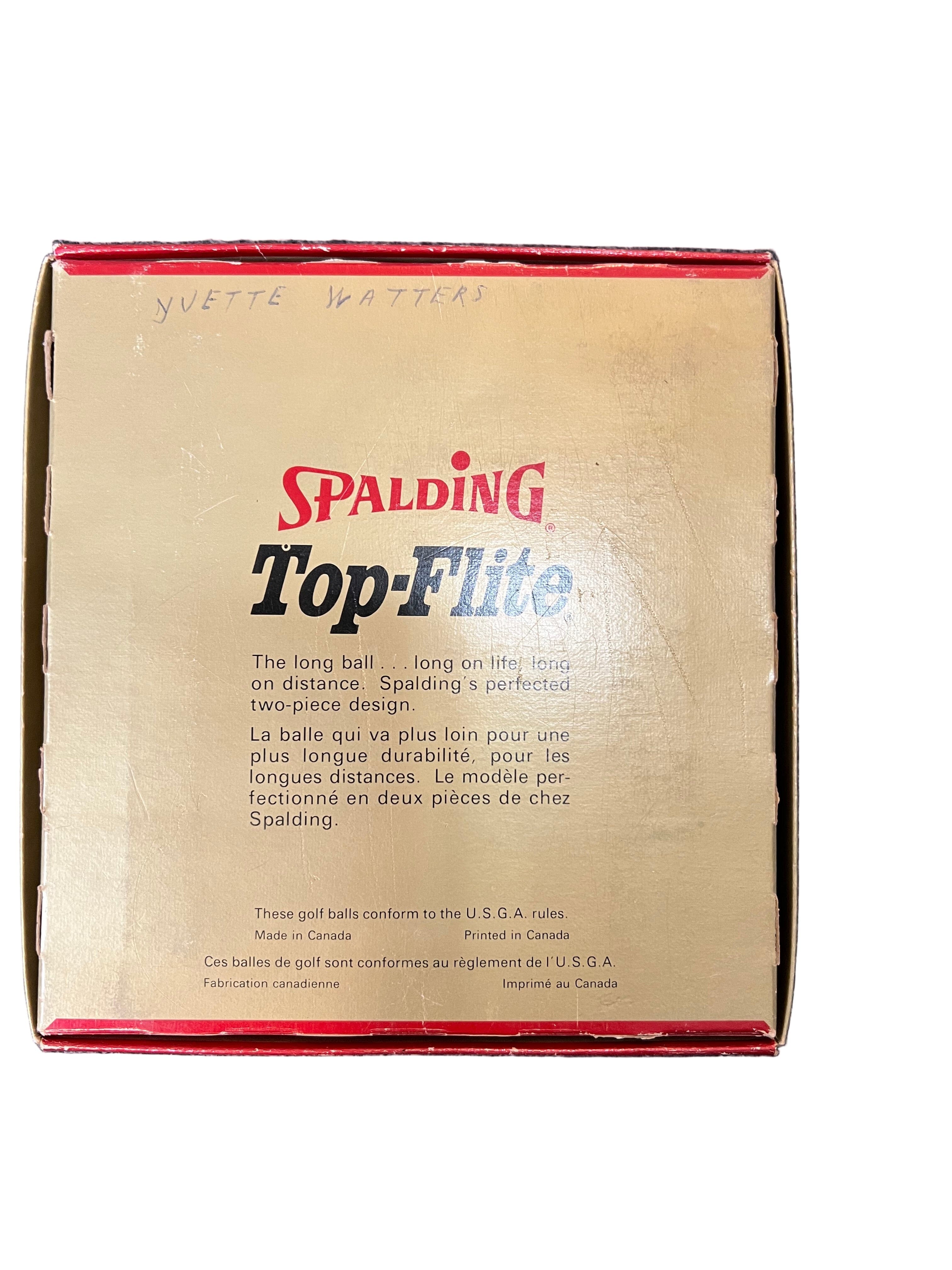 Premium Vintage Spalding Top Flite XL 12 Ball Pack White Long Distance Long Life Premium Vintage Golf Top Flite 