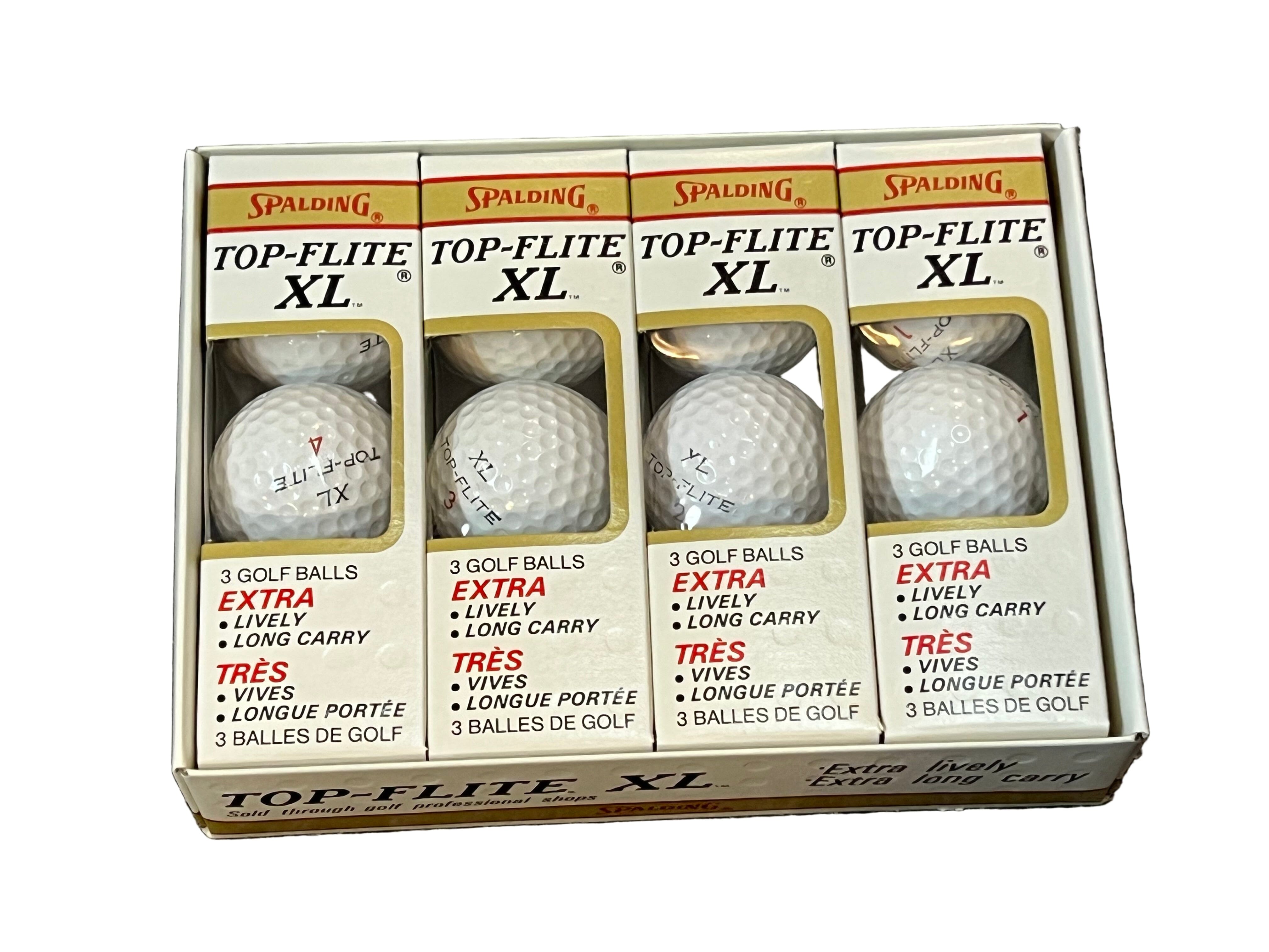 Premium Vintage Spalding Top Flite XL 12 Ball Pack White Premium Vintage Golf Top Flite 