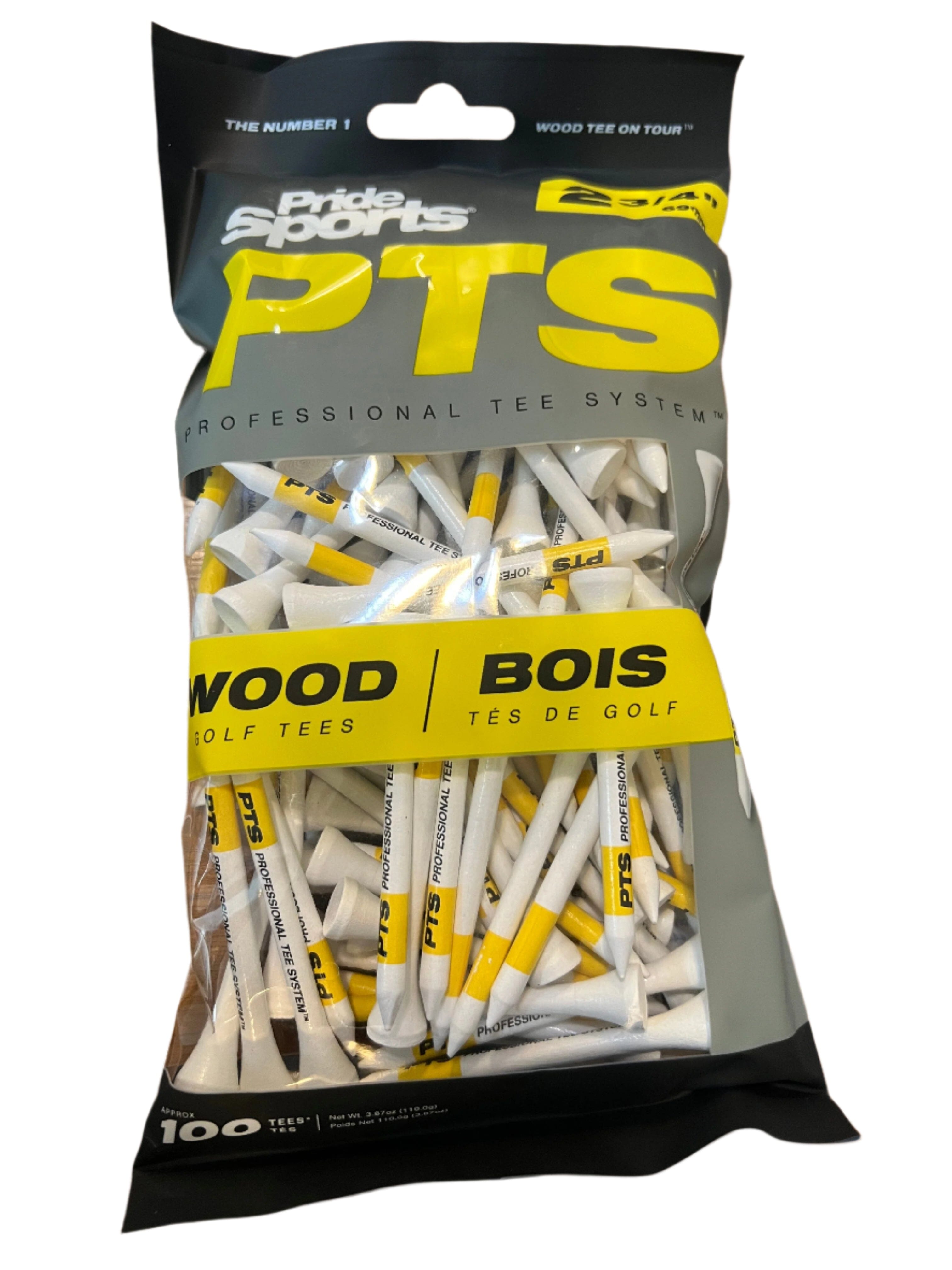 Pride Professional Tee System Prolength 2 3/4 Inch 100pc Tees New Golf Tees Golf Trends White 