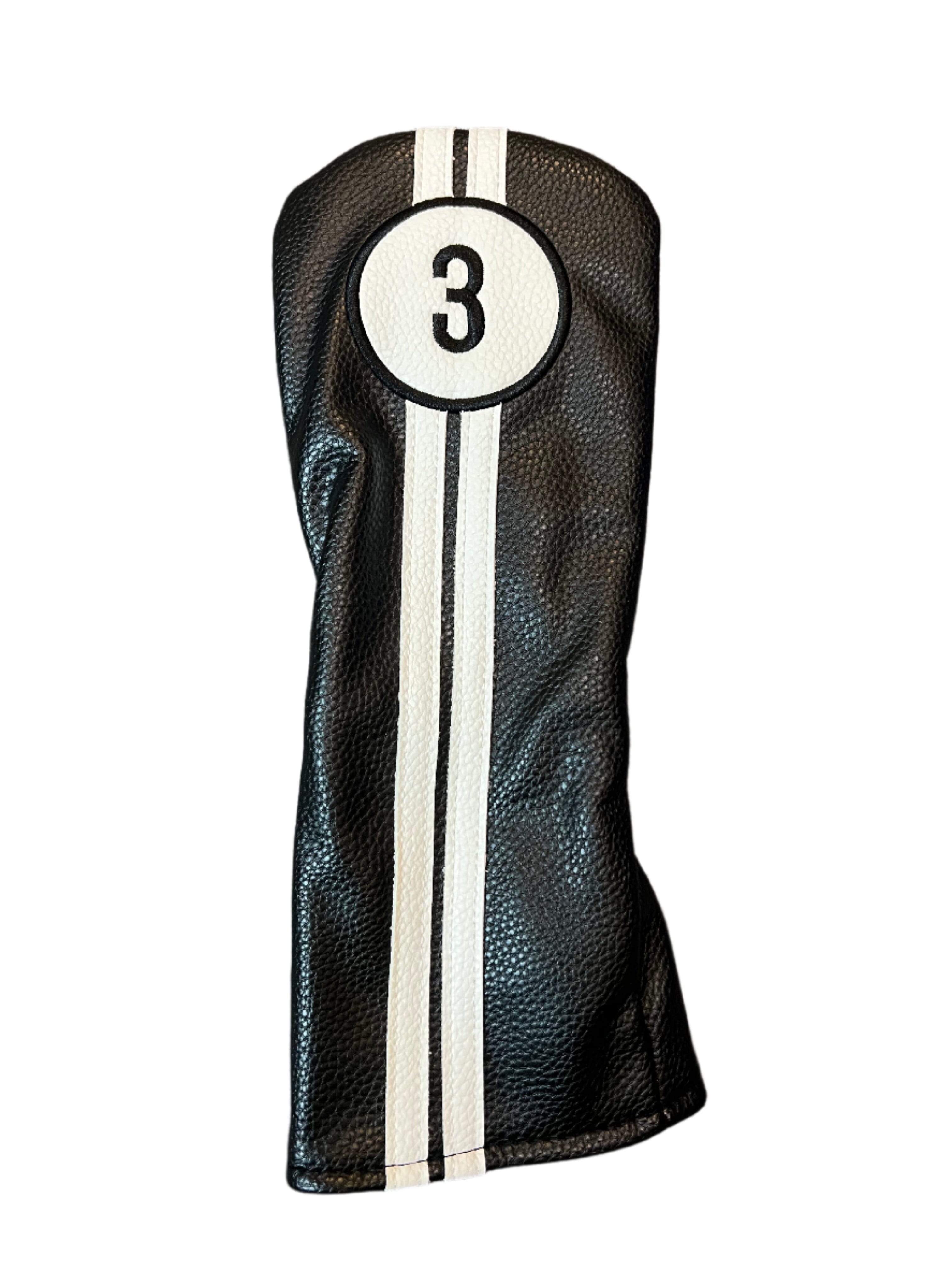 Pride Sports Fairway Wood Head Cover Black/White Head Covers Golf Trends Black #3 