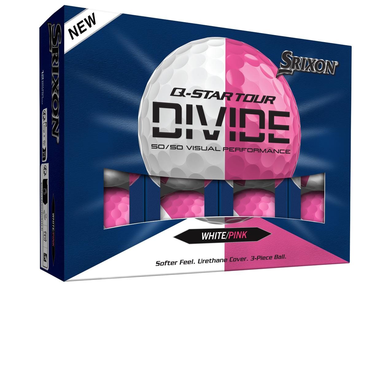 Srixon Q Star Tour Divide '26 Golf Balls Golf Balls Srixon Box/12 Pink/White 