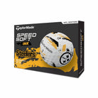 TaylorMade NFL Speedsoft Ink Golf Balls Golf Balls TaylorMade Box/12 White Pittsburgh Steelers