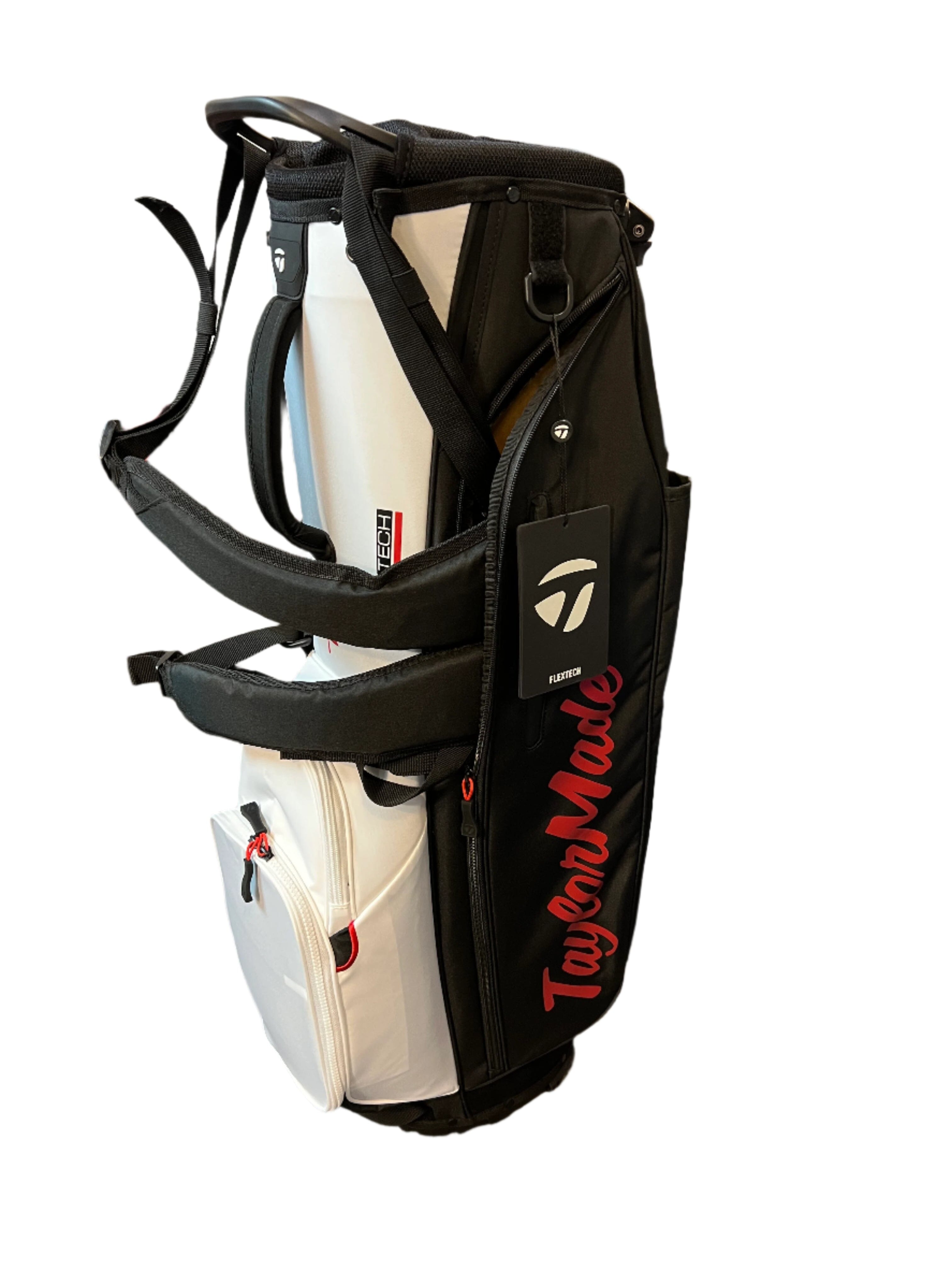 TaylorMade TM25 FlexTech Canada Stand Bag White/Black/Red – Golf Stuff