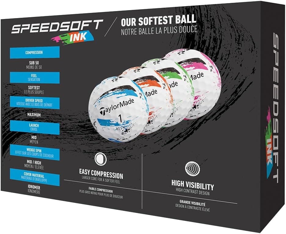 TaylorMade TM25 SpeedSoft Ink Multi Golf Balls Golf Balls TaylorMade 
