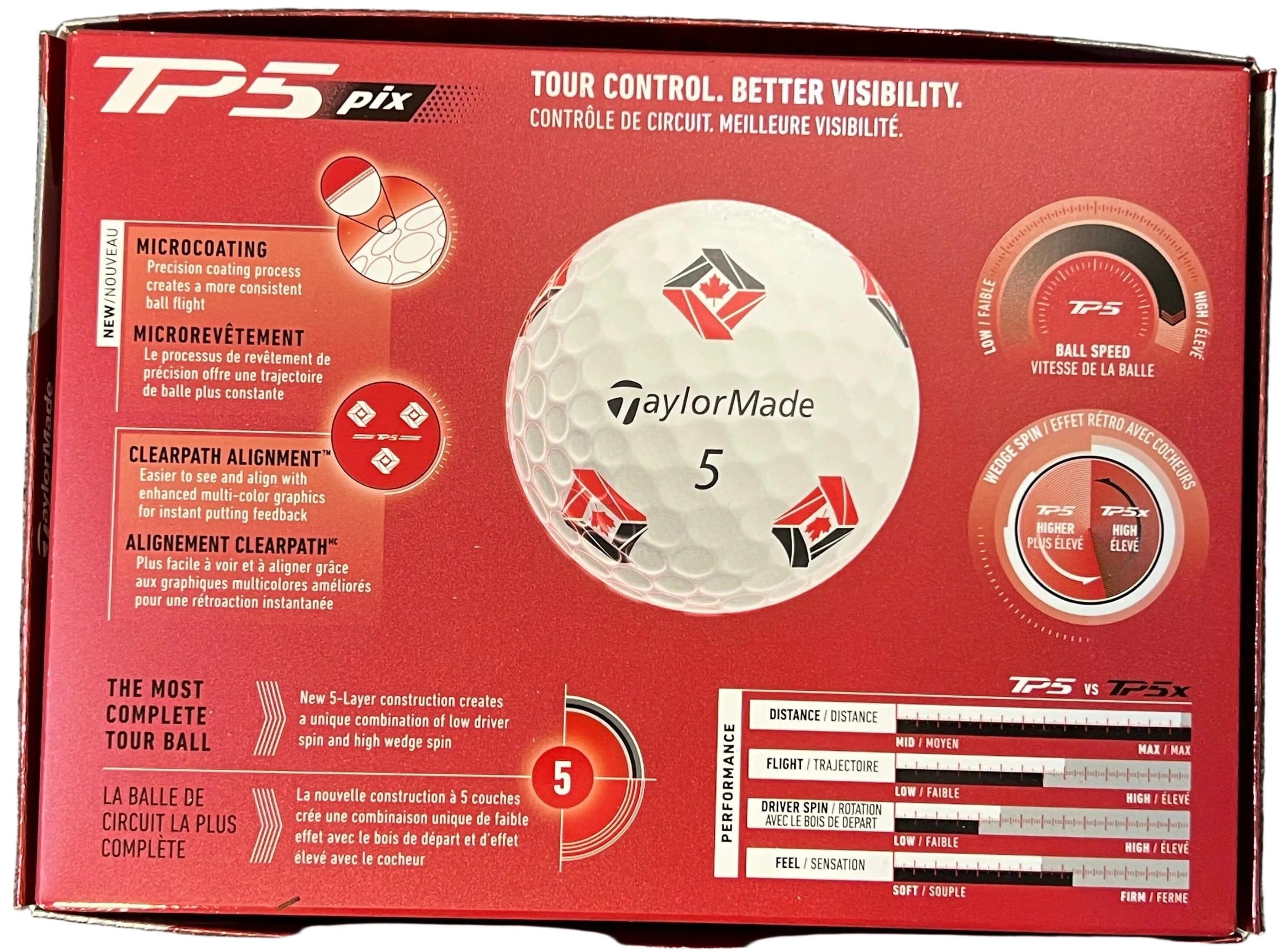 TaylorMade TP5 pix Canada 2026 Golf Balls TaylorMade 