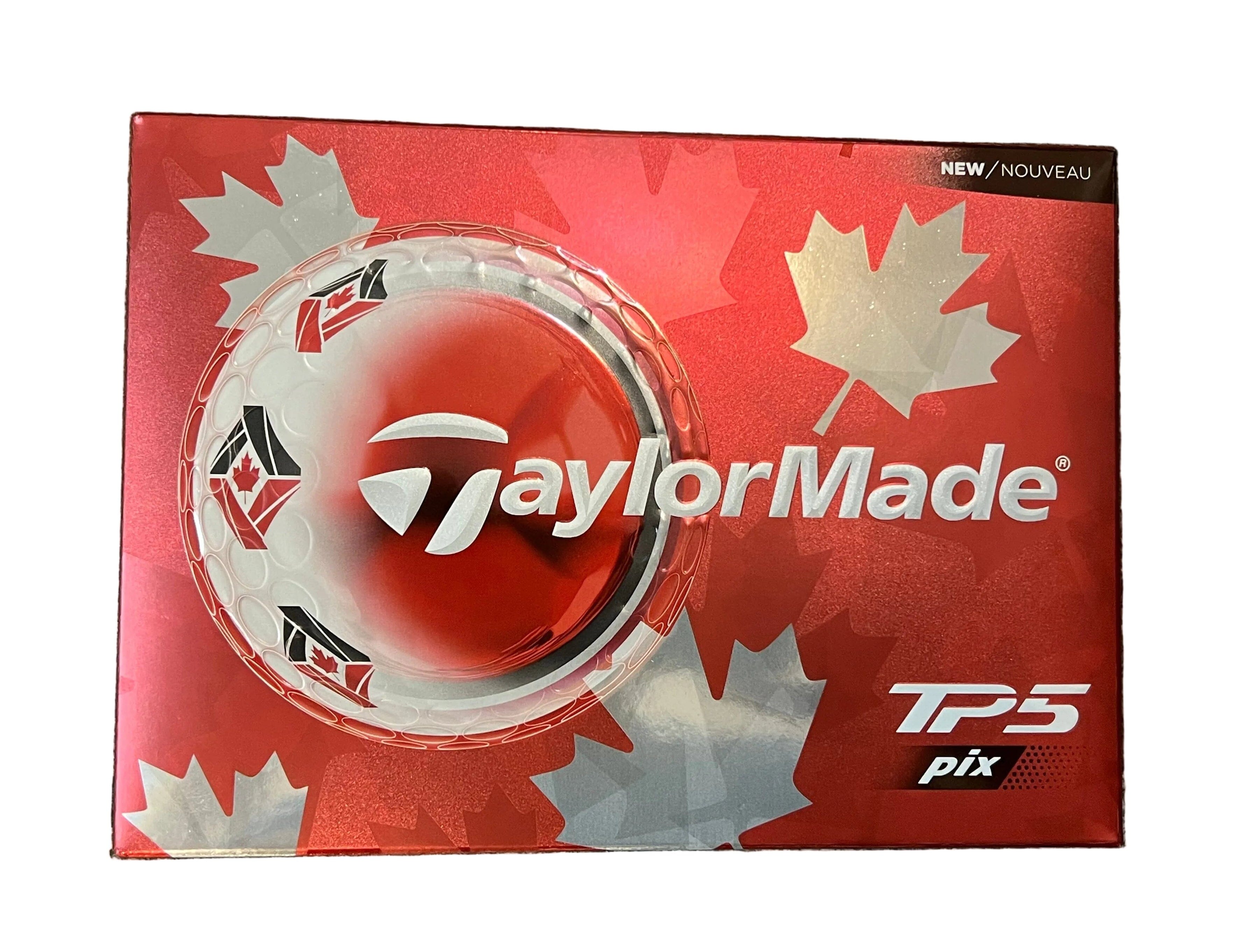 TaylorMade TP5 pix Canada 2026 Golf Balls TaylorMade Box/12 White 