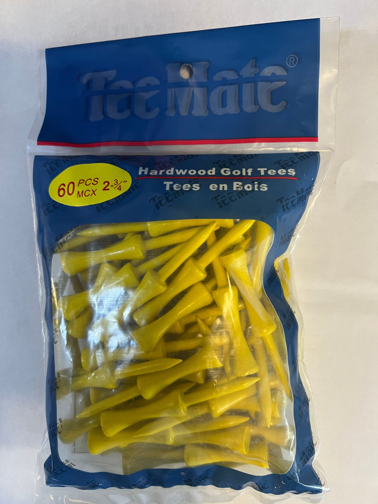 TeeMate 60Pc 2 3/4 Wood Step Tees Golf Stuff - Save on New and Pre-Owned Golf Equipment Yellow 