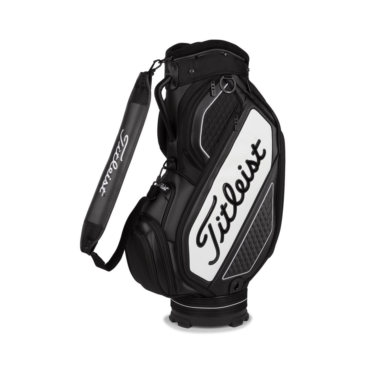 Titleist Midsize Staff Bag TB20SF4X-01 Black/White Cart Bag Titleist Black 