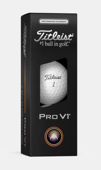 Titleist Pro V1 2025 Aim Performance Alignment Golf Balls Golf Balls Titleist Sleeve/3 White 