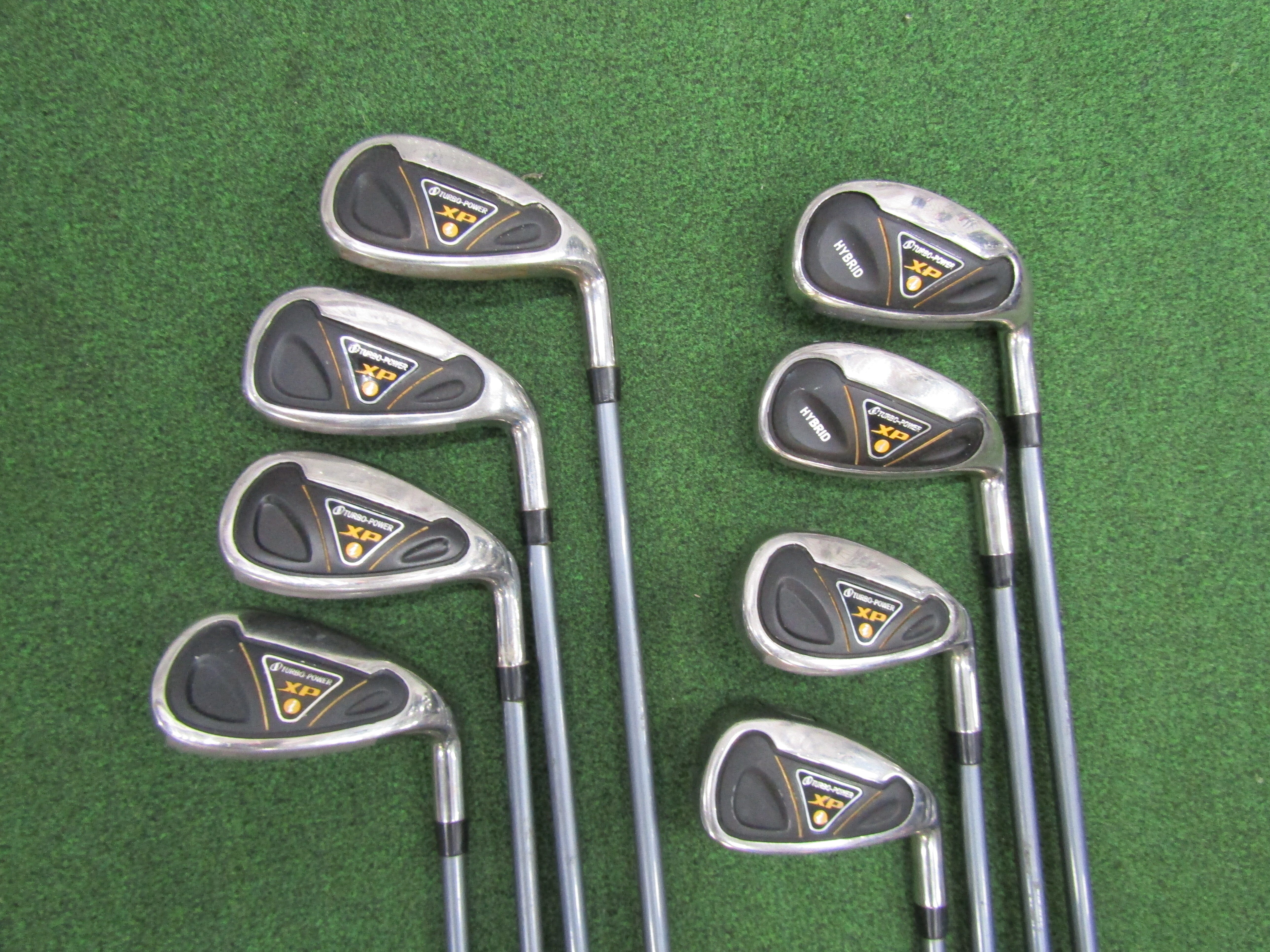 Turbo Power XP I #4-SW 8 pc. Hybrid Iron Set Firm Flex Graphite Men's Right Pre-Owned Irons Turbo Power 