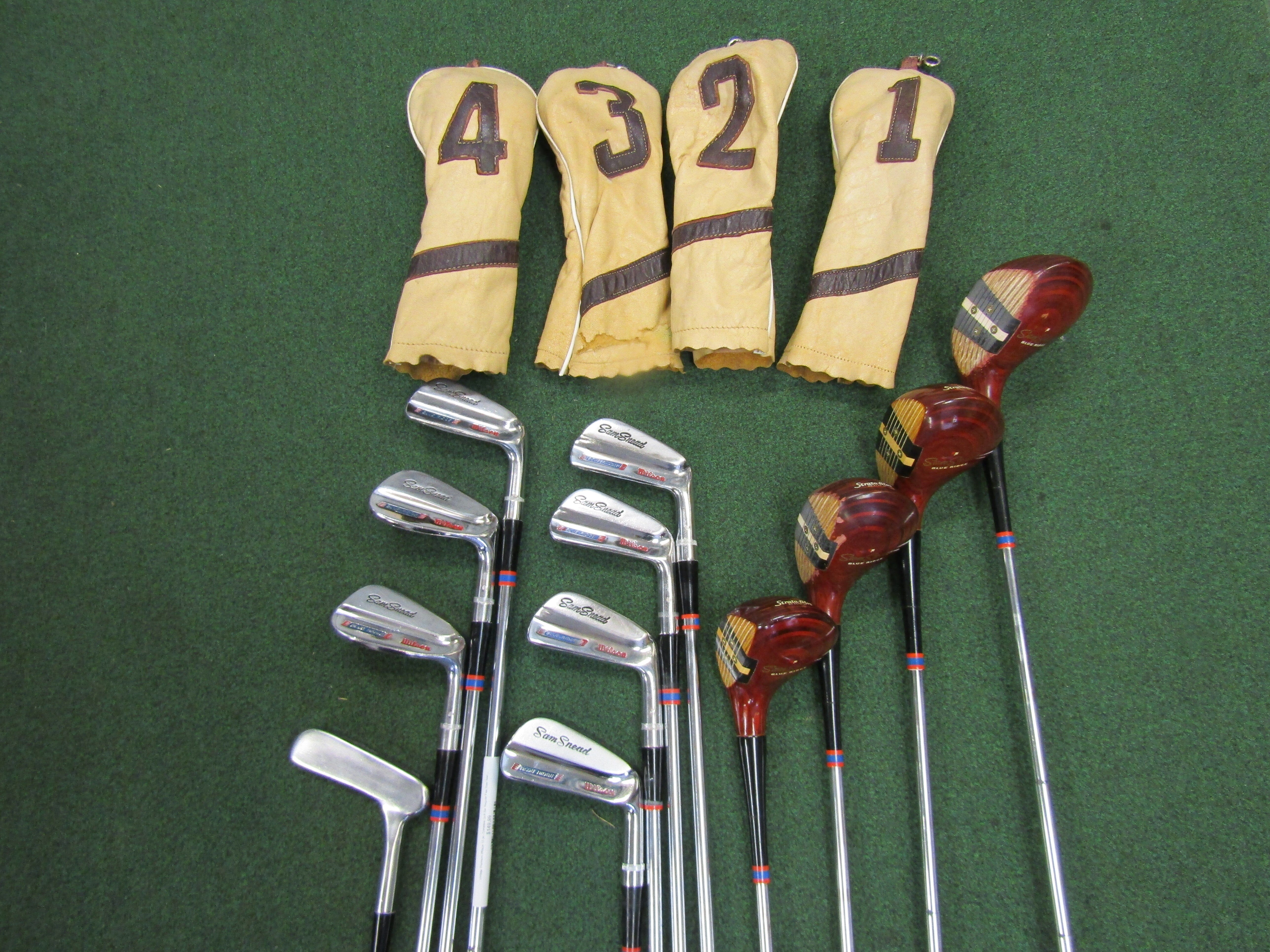 Vintage Premium Wilson Sam Snead 12 pc. Complete Golf Set Regular Flex Steel Men's Right Hc Premium Vintage Golf Wilson 