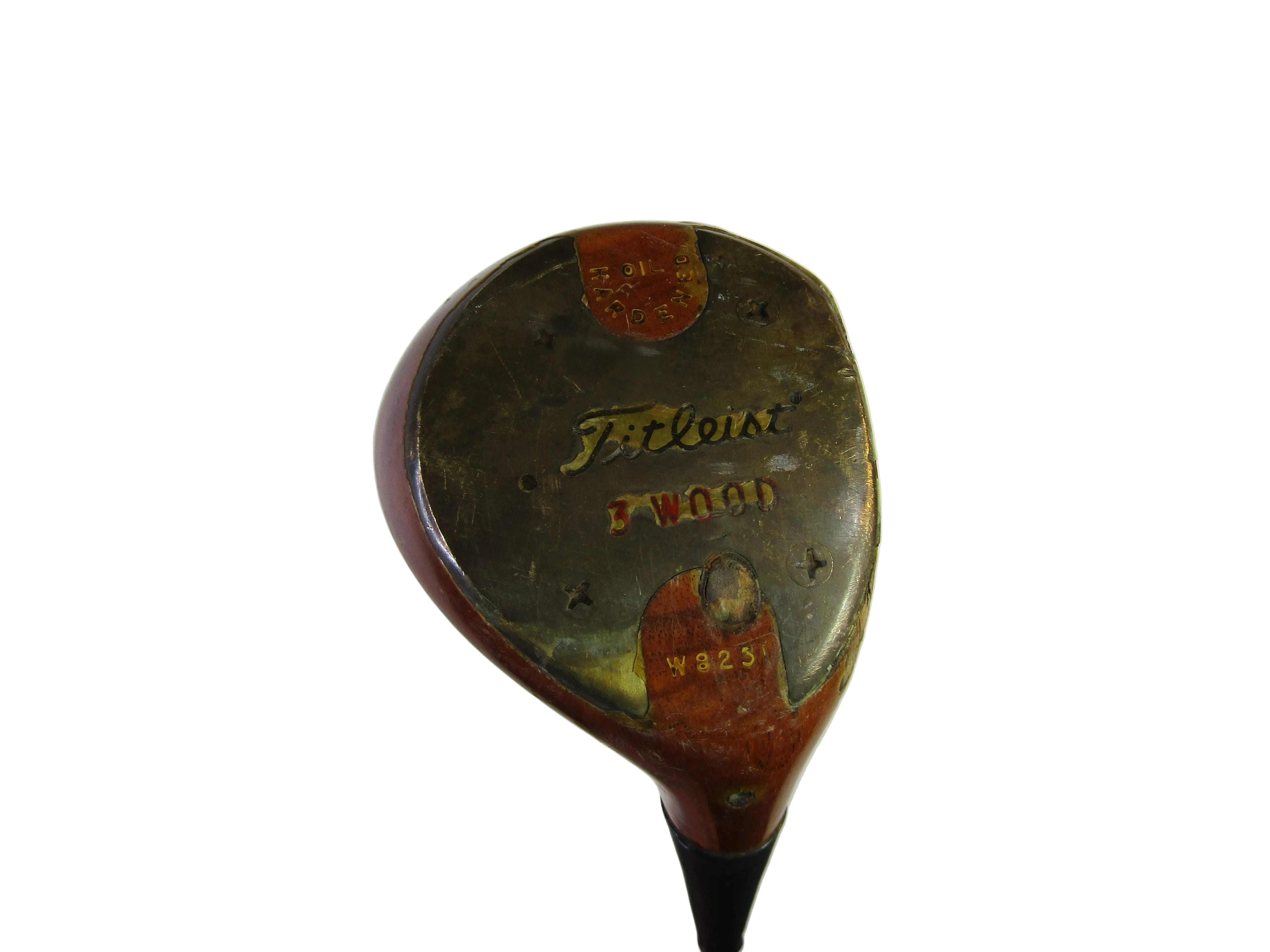 パーシモン1W3W Vintage Titleist Persimmon #3 FW Stiff Flex Steel Men's Right