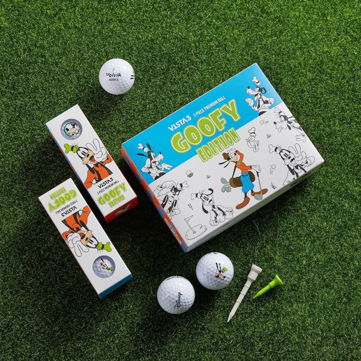 ヴィンテージディズニーゴルフボール / Disney Dozen Golf Balls Volvik Vista 3 Disney Goofy Edition Box/12 Golf Balls – Golf Stuff