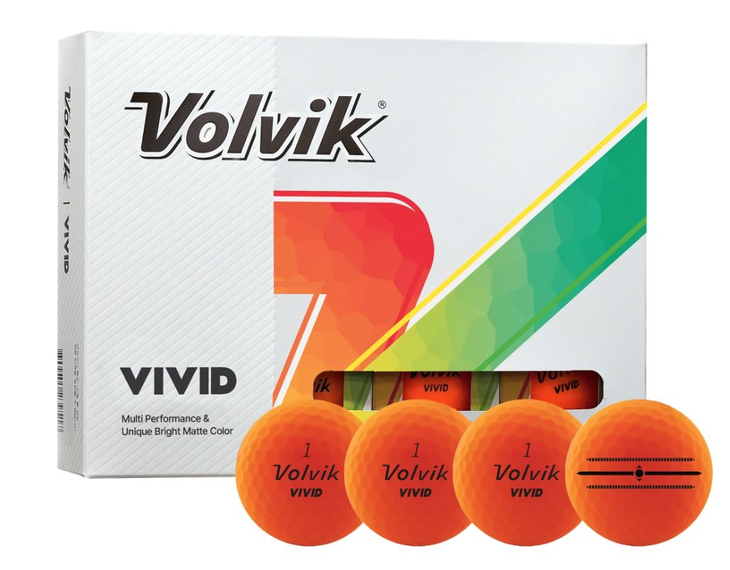 Volvik Vivid 2024 Golf Balls Golf Balls Volvik Orange Box/12 