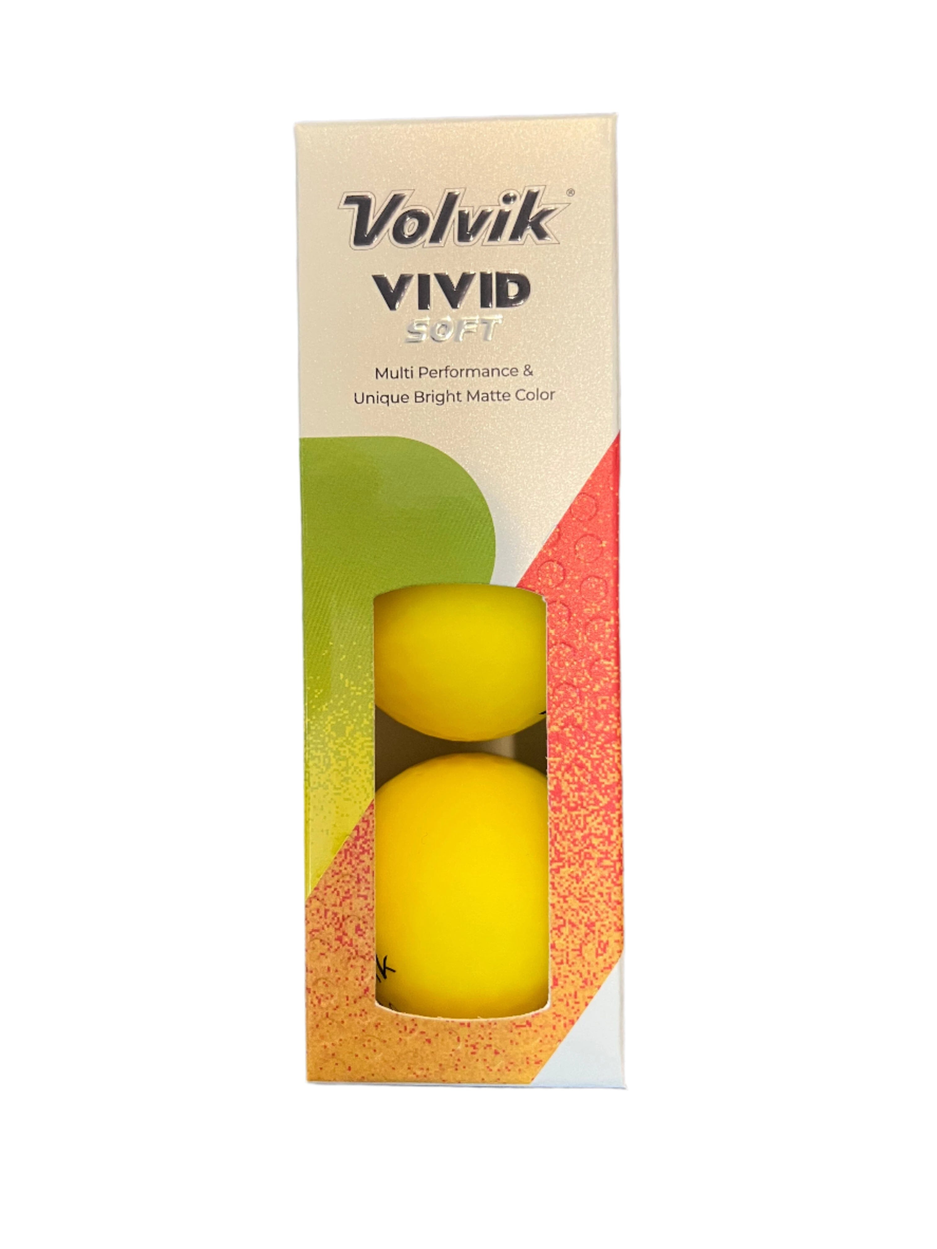 Volvik Vivid Soft Golf Balls Golf Balls Volvik Yellow Sleeve/3 