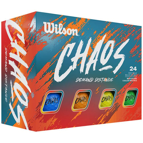 WILSON Chaos Matte Coloured Golf Balls