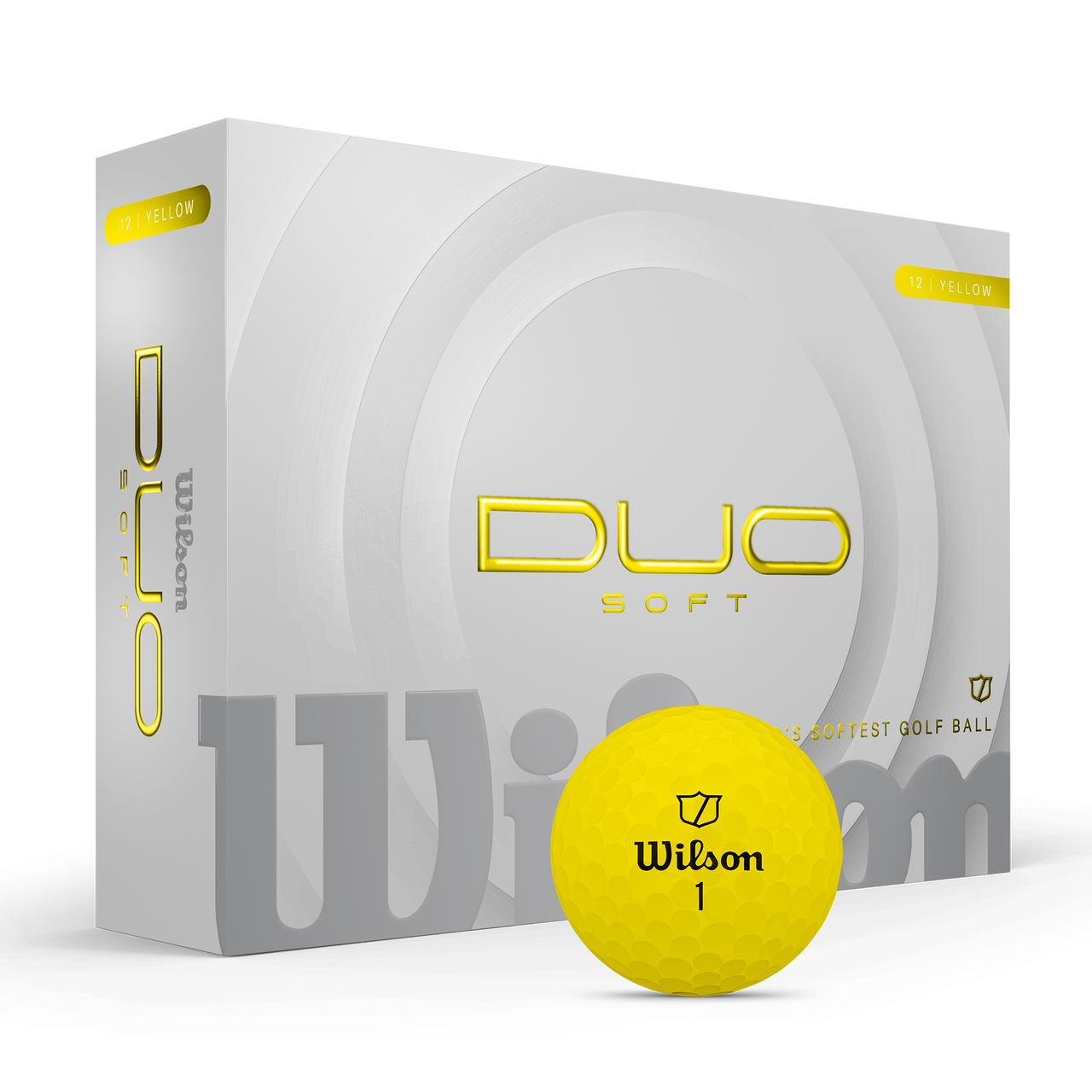 Wilson Duo Soft 2025 Golf Balls Golf Balls Wilson Box/12 Matte Yellow 