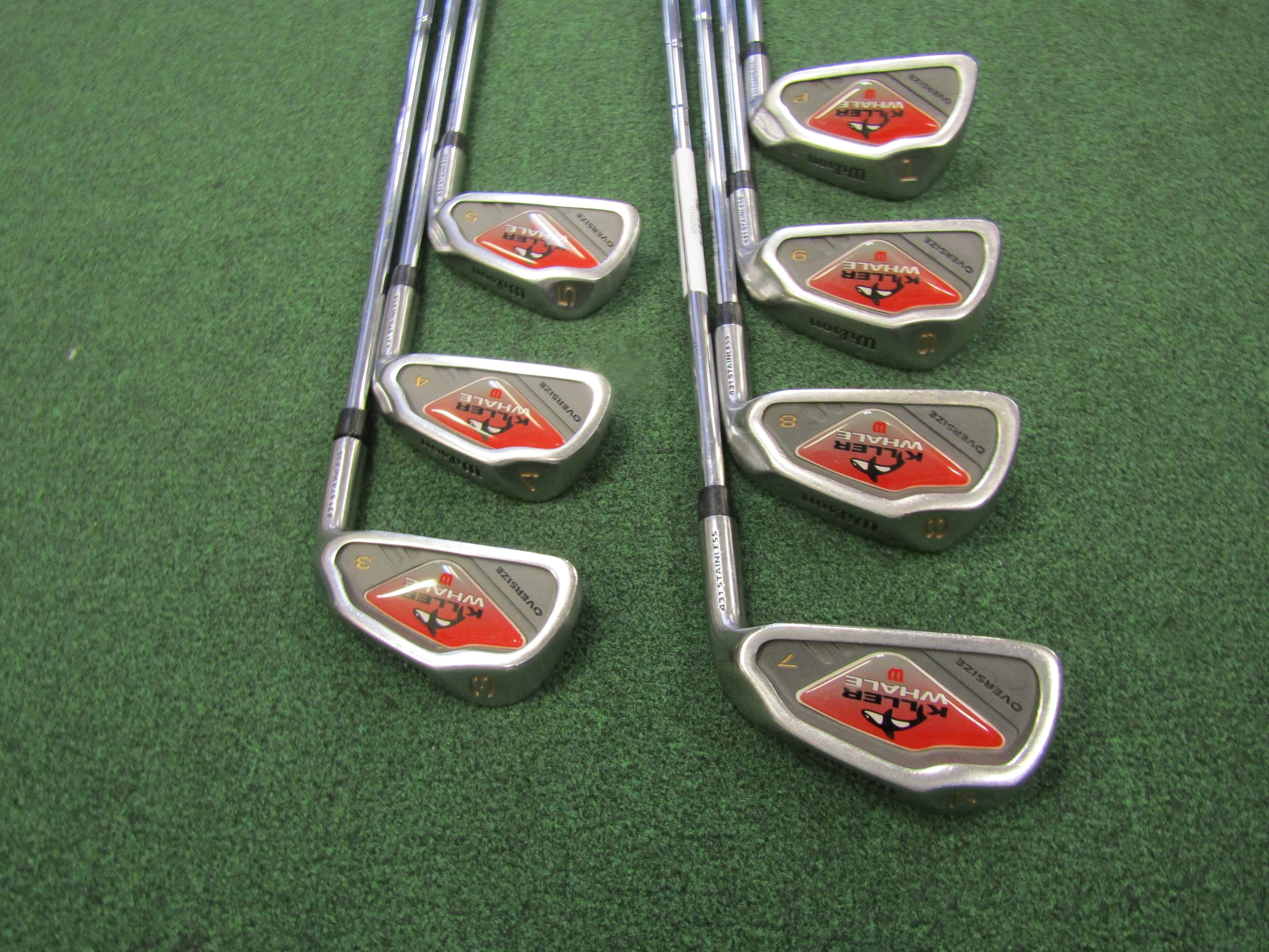 Wilson Killer Whale #3-5, #7-PW 7pc. Iron Set Regular Steel Men's Right Pre-Owned Iron Sets Wilson 