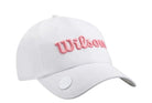 Wilson Staff Pro Tour Hat White/Pink Adjustable Womens with Ball Marker Headwear Wilson Staff White 