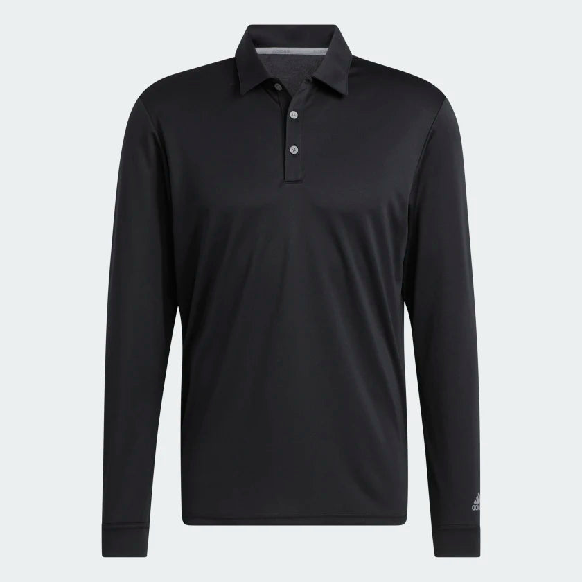 Adidas Long Sleeve Polo Shirt HG8824 Black Golf Stuff