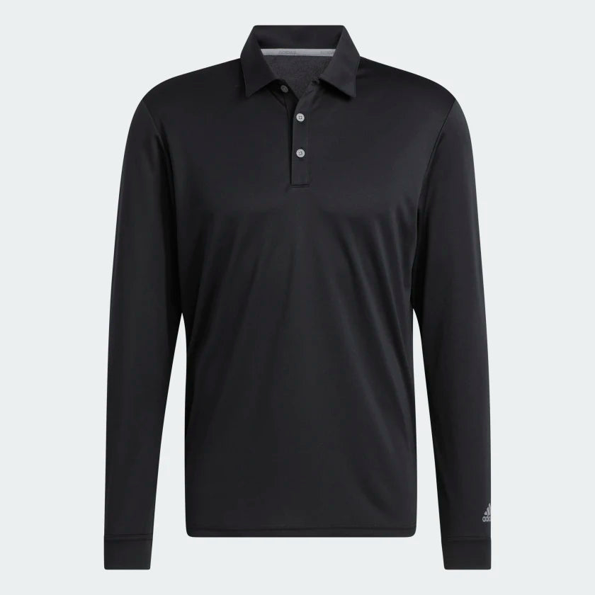 Adidas Long Sleeve Polo Shirt HG8824 Black Golf Stuff 