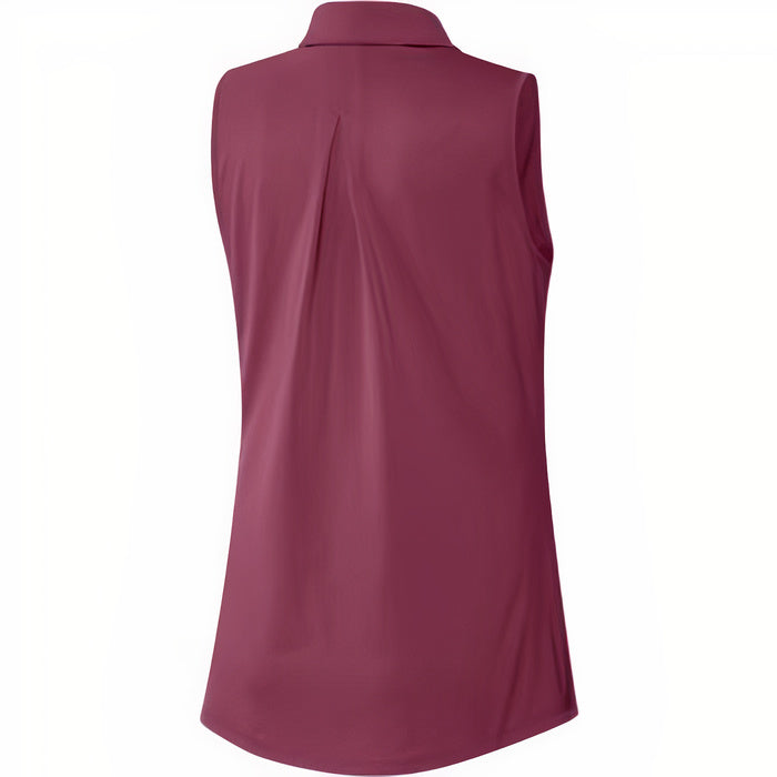 Adidas Ultimate365 Women's Solid Sleeveless Polo Shirt GL6692 Golf Stuff 