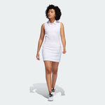 Adidas Ultimate365 Women's Stripe Print Sleeveless Polo Shirt HG8521 Golf Stuff 
