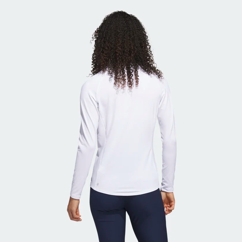 Adidas Women's Quarter Zip Long Sleeve Polo Golf Shirt HY3973 Golf Stuff