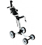 Axglo Flip N' Go Push Cart Golf Stuff White/Black Wheel 