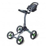 Bag Boy Quad XL 4 Wheel Push Cart Golf Stuff - Save on New and Pre-Owned Golf Equipment Battleship Grey/Lime 