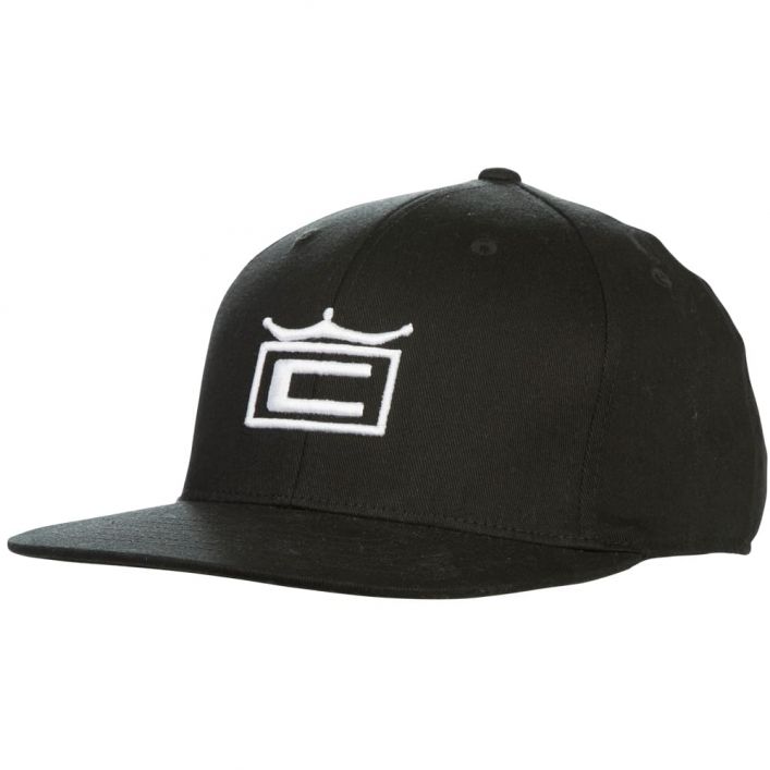 Cobra Youth Crown Snapback Cap 909318 Golf Hat Golf Stuff Black 001 