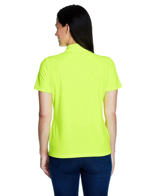Core365 Ladies Origin Performance Piqué Polo Safety Yellow 78181 Golf Stuff 